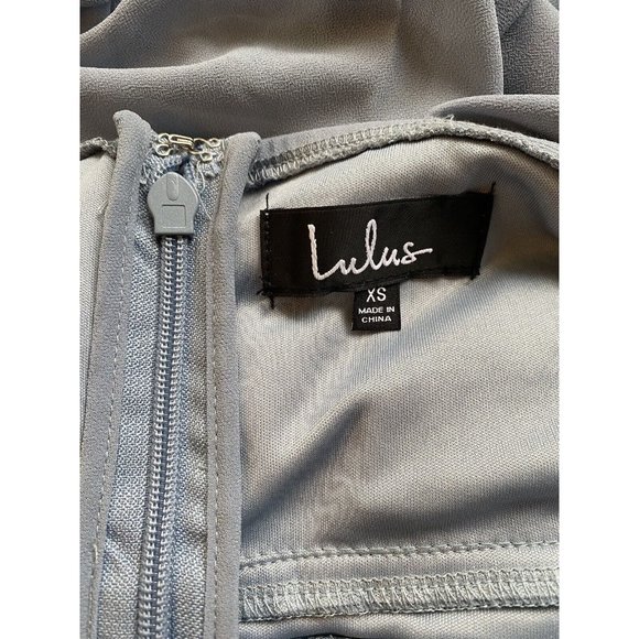 NEW Lulus XS Air of Romance Blue Halter Maxi Dress Bridesmaid Gown Dance 9046 - Picture 8 of 10